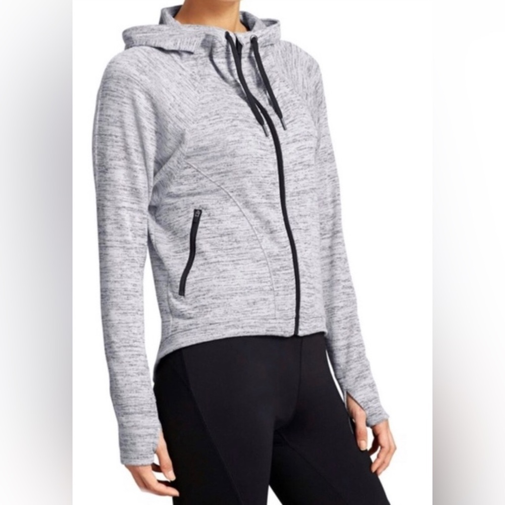 Athleta Gray Zip-Up Hoodie